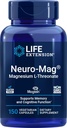 Ampliación de vida Neuro-Mag Magnesium L-Threonate, 150 cápsulas vegetarianas, Suplemento Magtein para Mujeres y Hombres