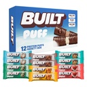 Bar, Puff Protein Bar, Variedad Pack, Collagen, Snacks On-the-go, Bar de desayuno, Sampler mixto, 12 Pack