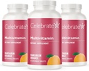 Celebrar Vitaminas Bariatric Multivitamínico Chewable, Iron Gratis - Post Gastric Bypass &amp; Sleeve Gastrectomy Suplemento para Hombres &amp; Mujeres - Minerales Esenciales &amp; Vitamina A, B, D &amp; E - Orange (180 Tabletas)