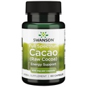 Swanson Full Spectrum Cacao (Raw Cocoa) - Herbal Supplement Promoting Mild Energy Support - Traditional Whole Fruit Formula - (60 Capsules, 400 mg cada uno)