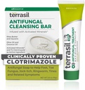 terrasil Tratamiento antifungal (2-Product Kit 14g Tube + 75g Soap bar) Crema antifungal con Clotrimazole e Ingredientes naturales, Alivio para el Ringworm, Jock Itch, Athletes Foot, Fungal Yeast Infection