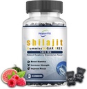 Shilajit Gummies for Men Fulvic Acid, Pure Shilajit for Men &amp; Women, Shilajit Himalayan Organic for Energy, Sugar-Free, Watermelon Raspberry Flavor I 100% Natural &amp; Organic I 60 Gummy