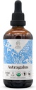Astragalus USDA Orgánica Extracto Libre de Alcohol Silencioso Suplemento dietético, Tintura de alta potencia tención Natural Certified Organic Astragalus (Astragalus membranaceus) Root seco (4 oz)