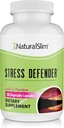 NaturalSlim Stress Relief Supplement - Stress Defender, High Cortisol Reducer, Control Cravings, Sleep & Metabolism Support with Vitamin B5 Pantothenic Acid &amp; L Tyrosine - 180 Vegetable Capsules