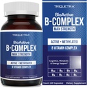 Complejo BioActivo de Vitamina B - Corriente de Sangre Listo, Complejo de B Metilada - Destacando Methylfolate, 3 Formas BioActivas de B12, BenfoPure® B1 &amp; Pantesin® B5 - 12 B Vitaminas en dosis clínicas - 60 Servimientos