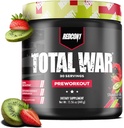 REDCON1 Total War Pre Workout, Strawberry Kiwi - L Citrulline, Malic Acid, Green Tea Leaf Extract for Pump Boosting Pre Workout for Women &amp; Men - 3.2g Beta Alanine to Reduce Exhaustion (30 Servings)