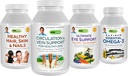 ANDREW LESSMAN 4 Clientes favoritos Bundle - 30 Cuenta Cada una de Circulación &amp; Veinte Soporte, Cabello saludable, piel y uñas, Ultimate Eye Support, y Maximum Essential Omega-3 (Orange)