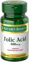 Folic Acid 800 mcg Tablets Maximum Strength, 2 Bottles (250 Conde)