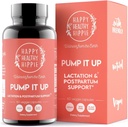 Happy Healthy Hippie Pump It Up Lactation Supplement – Postnatal Vitamins for Women Breastfeeding ← Apoyo Breast Milk Supply Incrementar ← Fennel Seed, Chamomile, Motherwort, Raspberry Leaf ← 60 Ct