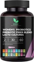Mishas Nutraceuticals Probiotics for Women, 50 Billion CFU - 16 Probiotic Strains with Prebiotic – Supports Vaginal Health, Gut Health and Immune System - Feminine Supplement – 60 Capsules