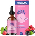 JoySpring Zinc con suplementos de vitamina C para niños, Immune Boost para un sistema de aislamiento compatible, y gotas de melatonina para niños Apoyo al sueño