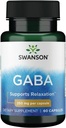Swanson GABA Gamma Amino Acidbutírico 250 miligramos 60 cápsulas