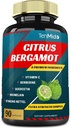 Citrus Bergamot Extracto Cápsulas con VitaminC, Berberina, Quercetina, Bromelaina, Echinacea, Pepper Negro - 3 Meses Suministro, 90caps