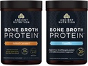 Ancient Nutrition Beef Bone Broth Protein Powder, Salted Caramel, 20 Servings + Bone Broth Protein Powder, Vanilla, 20 Servings