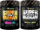 ALPHA LION Superhuman Pre Workout Powder & Post Workout Recovery Bundle, Sustained Energy & Focus + Lean Muscle Growth, Strength & Volume (Miami Vice &amp; Muscle Marg)