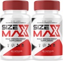rize labs Size Max Pills for Hombre, Size Max Natural and Effective Capsules, Size Max Supports The Body to Perform Longer and Better, Size Max Supplement Reviews (120 Capsules) (Pack of 2)