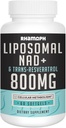 Liposomal NAD + 800 mg con Trans-Resveratrol 300 mg, Max Absorption, Actual NAD+ Suplemento de creación de envejecimiento saludable, energía celular, reparación de ADN, longevidad - 60 Softgels