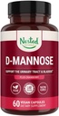 Naturales anidados D-Mannose 500mg Caspules con extracto de arándano, D Mannose Cranberry Pills, Urinary &amp; Bladder Support, 60 cápsulas Vegan