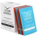 Viter Energy Caffeinated Gum 60mg Caffeine, B Vitaminas, Guarana, Sugar Gratis. (Variety, 2pcs, 4 Pack)