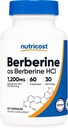 Nutricost Berberine HCl 1200mg , 60 cápsulas vegetarianas - libre de gluten