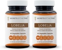 Secretos de la Tribe Lobelia 60 Capsules(2 pcs.), 750 mg, Lobelia (Lobelia Inflata) Dried Herb (2x60 Capsules)