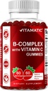 Complejo de vitamina B con vitamina C &amp; Inositol - sabor de fresa natural - 60 gomas (1 botella)