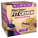FITCRUNCH Snack Size Protein Bares, 6-Layer Baked Bar, 1g de Azúcar, Gluten Free &amp; Soft Cake Core (18 Bares, Peanut Butter y Jelly)