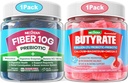 Butyrate Gummies con Probiótico + Prebiótico + Postbiótico + Gummies de fibra para adultos