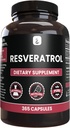 PURE ORIGINAL INGREDIENTES Resveratrol, (365 capsules) No hay magnesio o rifles de arroz, siempre puro, Lab Verified