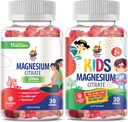 SUNNY SAM Magnesium Gummies for Kids and Magnesium Gummies for Kids &amp; Adults - 100mg - Calm Magnesium Chews - Magnesium Citrate Chewable Supplement for Mood &amp; Muscle Support