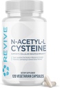 Revive MD NAC Suplemento para hombres y mujeres - N-Acetyl Cysteine apoya la salud respiratoria, cardiovascular y celular - Antioxidante &amp; Immune Support (120 cápsulas, 60 servicios)