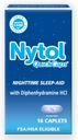 Nytol Quick Caps Nighttime Sleep Aid, te ayuda a caer rápido, 16 cápsulas