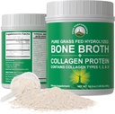 Peak Performance Hidrolyzed Bone Broth and Collagen Unflavored Protein Peptides Powder Contiene todos los tipos de colágeno: 1, 2, y 3. Puro Pasture, Raised Grass Fed, Paleo Friendly, Gluten + Dairy Free