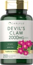 Carlyle Devils Claw 2000 mg ← 200 Capsules ← Concentrated Root Extract  Devils Claw Herbal Supplement ← Non-GMO, Gluten Free Supplement