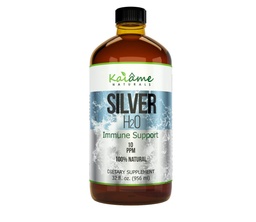 Kaiame Naturals Colloidal Silver, Ionic Silver Solution, 10 PPM, Gran botella de vidrio de 32 oz, Suplemento de soporte natural inmune, seguro para adultos, niños y mascotas