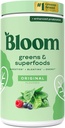 Bloom Nutrition Superfood Greens Powder, Enzymes Digestivos con Probióticos y Prebióticos, Salud Gut, Alivio de Bloating para Mujeres, Clorella, Mezcla de Jugo Verde con Polvo de Hoja, 60 SVG, Original