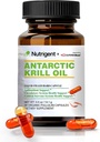 Aceite de Krill Antártico 350 mg, cápsulas orgánicas llenas de líquidos, EPA Omega-3, DHA, Astaxanthin y Phospholipids Suplemento, Corazón de apoyo, Cerebro &amp; Salud Conjunta, No Pasta de pescado, 30 Conde