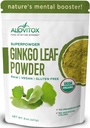 Ginkgo Biloba Leaf Powder 8oz - Ginkgo Biloba Tea apoya el envejecimiento saludable, la memoria, el foco, la concentración de humor - 100% Natural Ginko Leaf Extract, Vegan, No GMO &amp; Certified Organic Ginkgo Leaf Powder