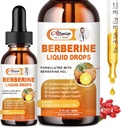 Bereberina Suplemento gotas líquidos con canela de Ceylán, Melón de Bitter para sistema inmunitario &amp; soportes del sistema digestivo -Premium Berberine 1500mg con canela de Ceilán puro