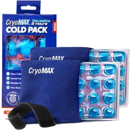 CryoMAX Cold Pack, Reutilizable, 8 horas Cold Therapy Ice Pack, Small, 6"x 6" (Pack of 2)