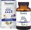 Himalaya Hello ZZs, 60 Day Supply - Herbal Sleep Supplement with Melatonin, GABA, L-Theanine, Lavender, Chamomile and Lemon Balm - Vegan, Non-GMO, Gluten Free, 60 Capsules