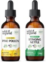 Wild &amp; Organic Pine Pollen Tincture 2 fl oz &amp; Stinging Nettle Root Tincture 2 fl oz