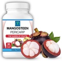 Freeze Dried Mangosteen Pericarp Capsules, 1,5 gramos por ser, 90 cápsulas vegetarianas por botella, Xanthone Rich