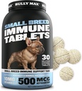 Bully Max Small Breed Dog Immune Support Tablets - Chewable Dog Multivitamin Immunity Booster Suplemento Tabs for Puppy &amp; Adult Dogs - Pet Vitaminas con Astaxanthin, Colostrum, Turmeric - 30 Tablets