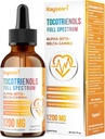 Espectro completo de tocotrienols Suplemento 1200mg- Tocotrienol Vitamina E Liquid,Tocopherol-Free - Superior Antioxidante Blend - Absorción superior - 2 fl oz,30 Servings