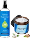Crema de magnesio tópico para el dolor y el sueño,Loción de magnesio nocturna para los calambres de la pierna,Relajación muscular,Calma, Hidratación profunda para el cuidado de la piel del cuerpo - Natural y seguro para los niños.