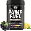 PMD Sports Pump Fuel Ultra Caffeine Gratis - Premium Pre Workout Powder &amp; Muscle Pump, Greater Focus, Endurance & Recovery, Premium Creatine, Arginine & Beta Alanine - BlackBerry Lemonade (30 Servings)