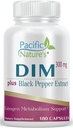 Pacific Nature DIM 300mg con Black Pepper (180 cápsulas) Suplemento de Diindolylmetano para el equilibrio hormonal y el apoyo para ambos hombres - Gluten-Free, Non-GMO