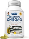 ANDREW LESSMAN Essential Omega-3 Orange - 180 Softgels - Ultra-Pure, Alta Potencia Omega-3 Aceites. High DHA, No Stomach Upset, No Contaminants, No Mercury. Pequeño fácil de absorber Softgels