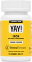 NovaFerrum Yay ← Chewable Iron Supplement for Kids &amp; Adults for Anemia  18mg of Iron ANTE 90 Servings ← Sugar Free ← Vegan ← Gluten Free ← Orange Flavor